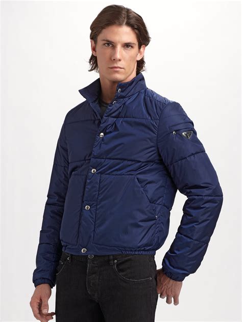 prada jacket mens white|prada blue puffer jacket.